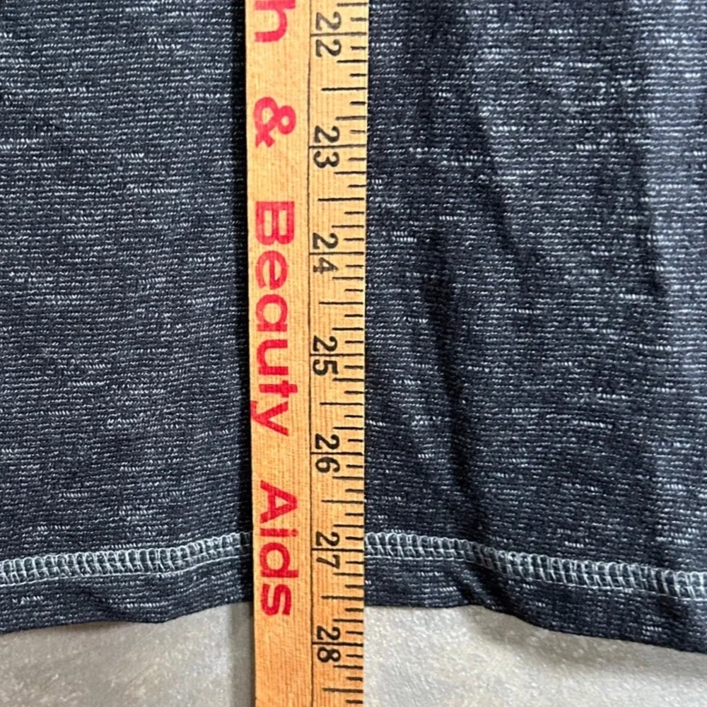 Paper Denim & Cloth Mens Quarter Zip Pullover Charcoal Gray Space Dye Small New